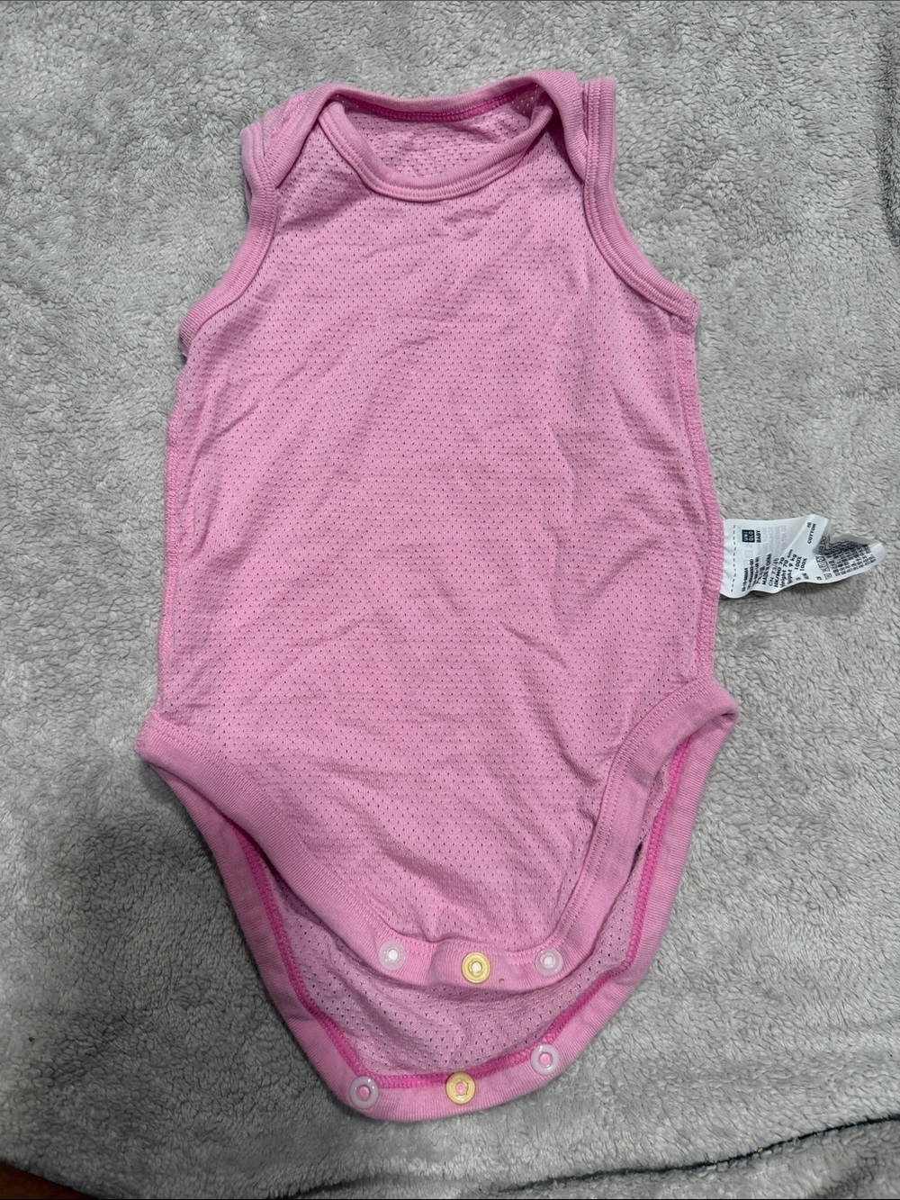Uniqlo Pink Sleeveless Baby Bodysuit